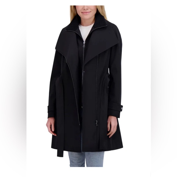 Halston Women's Belted Trench Coat - Picture 3 of 5